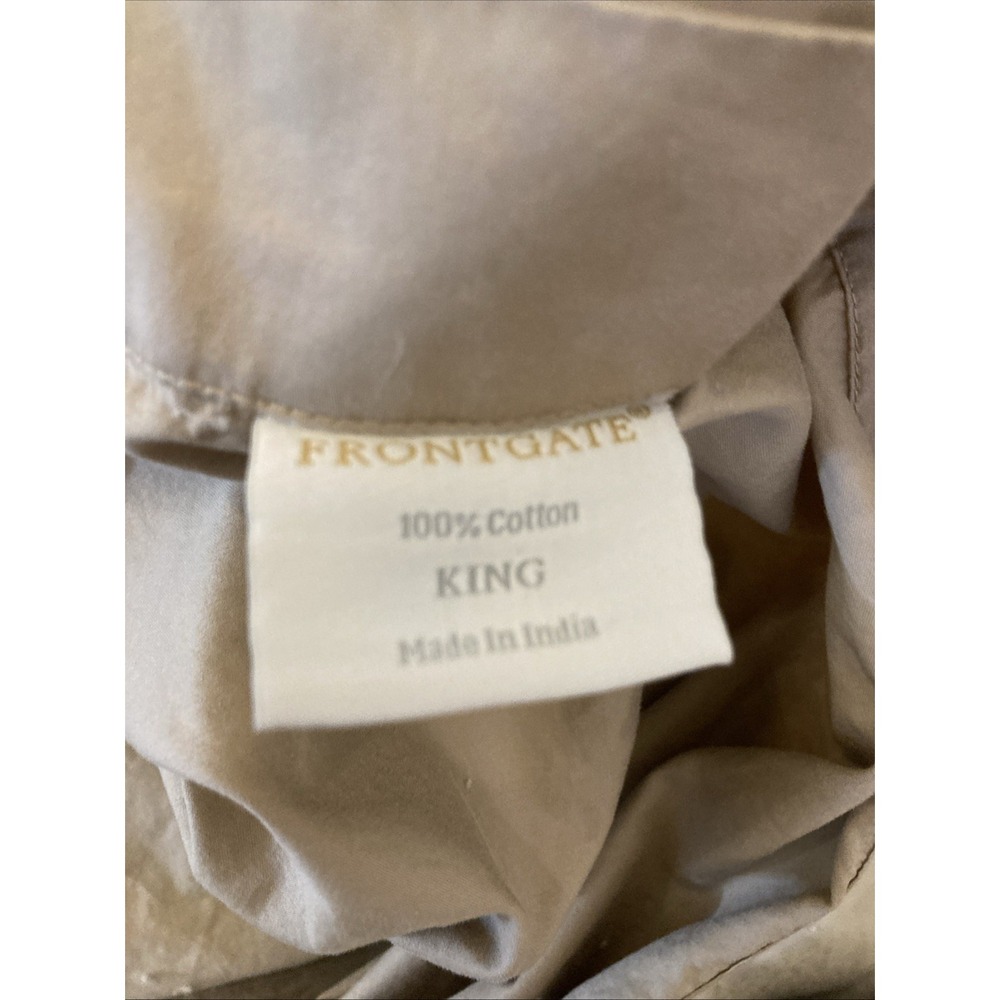 Front Gate 100% Cotton Tan Duvet King Size 104" W X97" - Picture 7 of 11